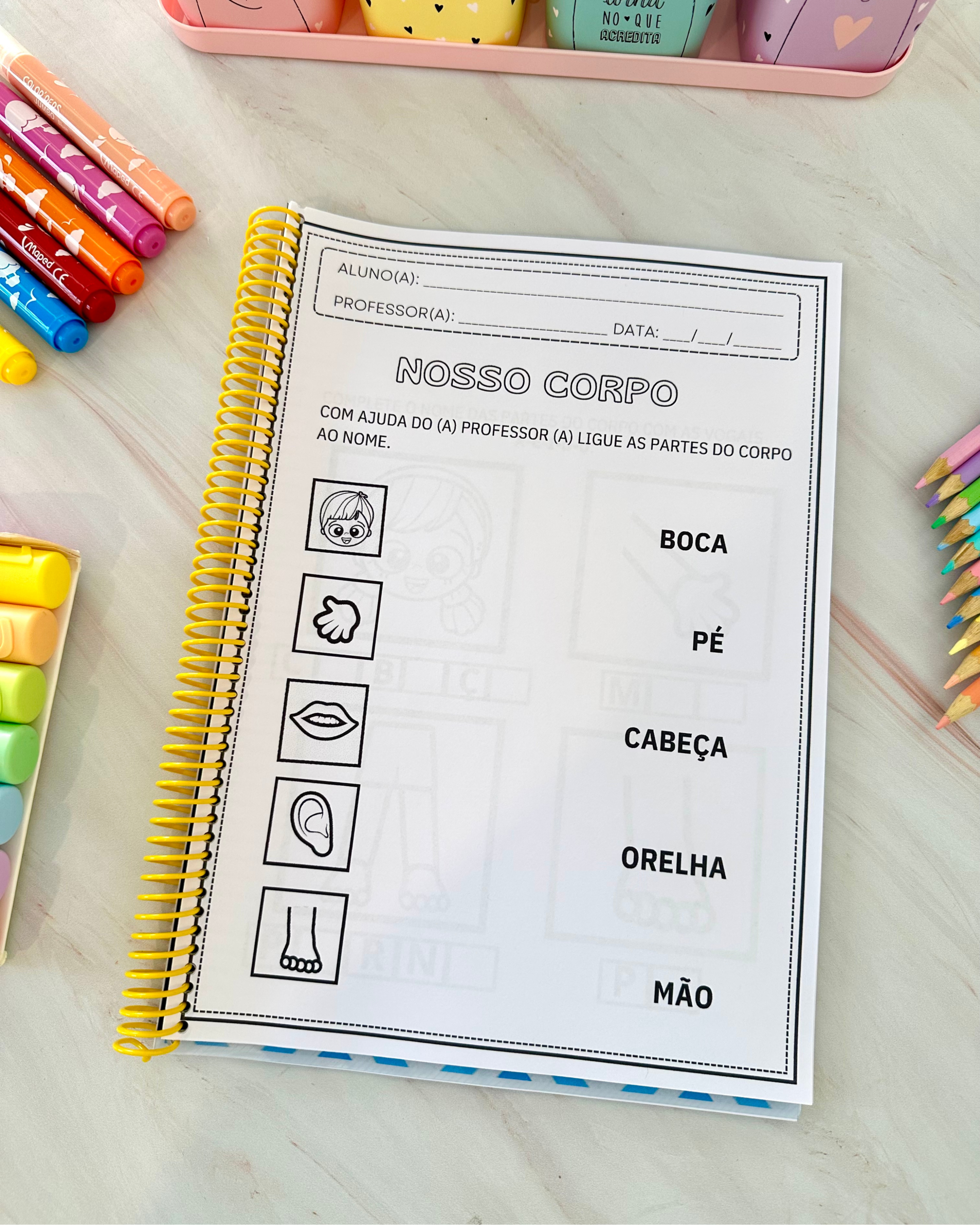 Apostila de atividades tema Nosso Corpo - Imagem 2