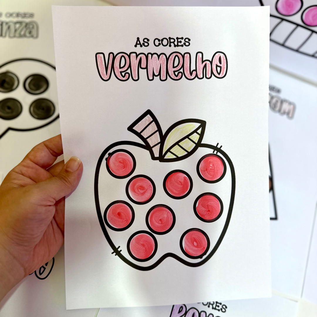 Kit de Atividades de Pintura Sensorial para trabalhar as cores com crianças da Educação Infantil.