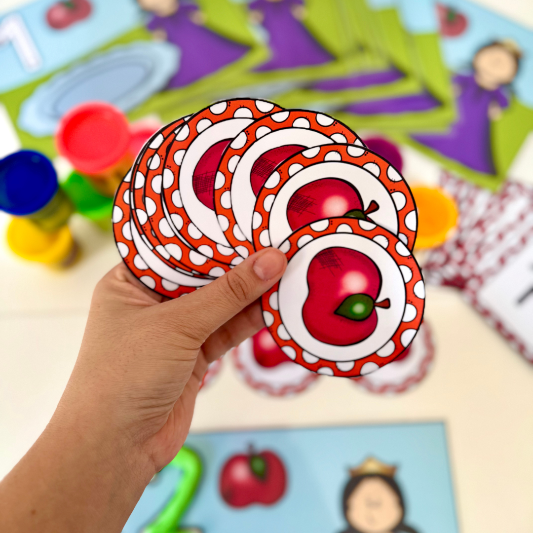 Kit Contando Maçãs para trabalhar os numerais de 0 a 10 com crianças da Educação Infantil.