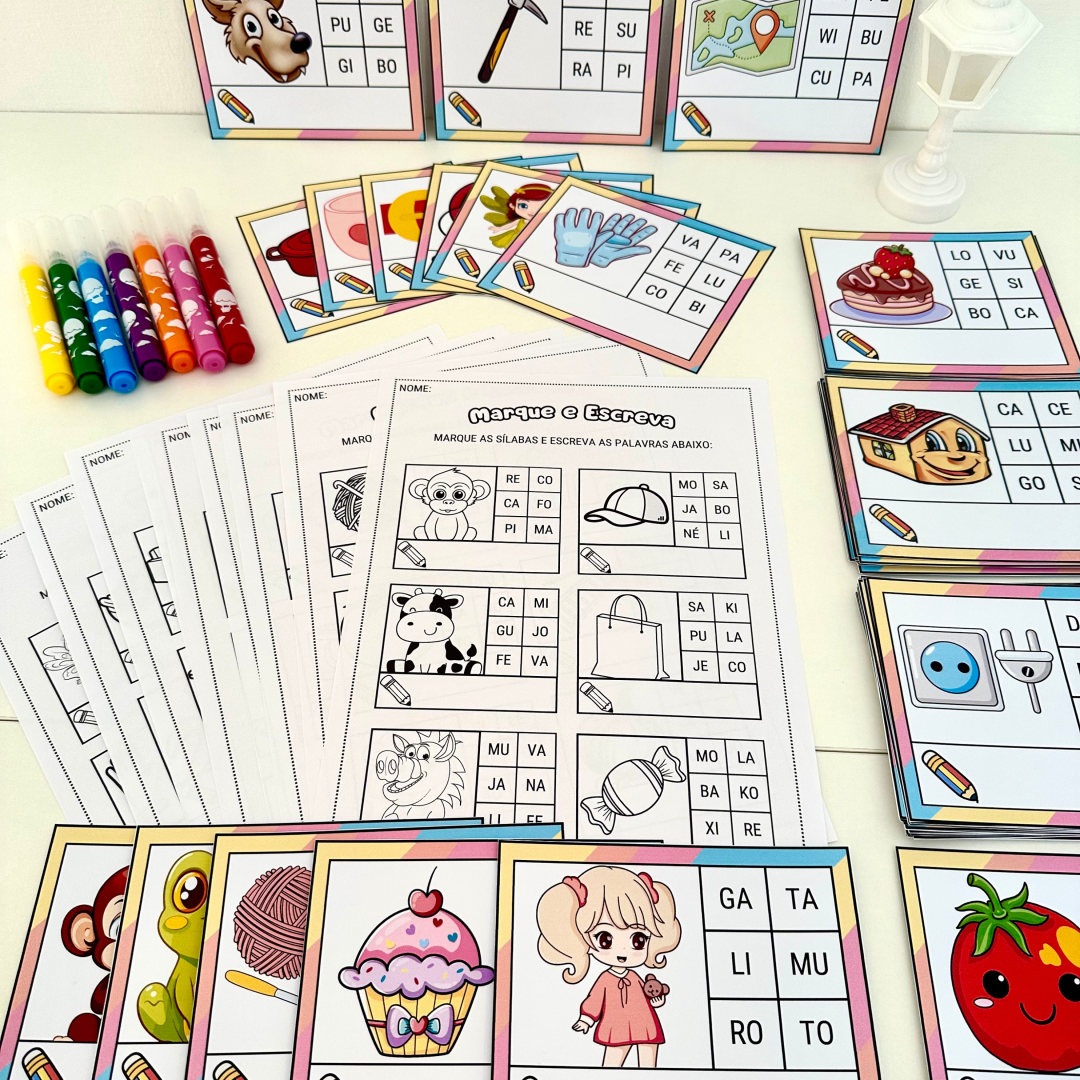 Kit de materiais “Marque e Escreva”