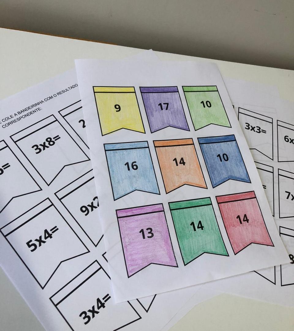 Bandeirinhas da multiplicação