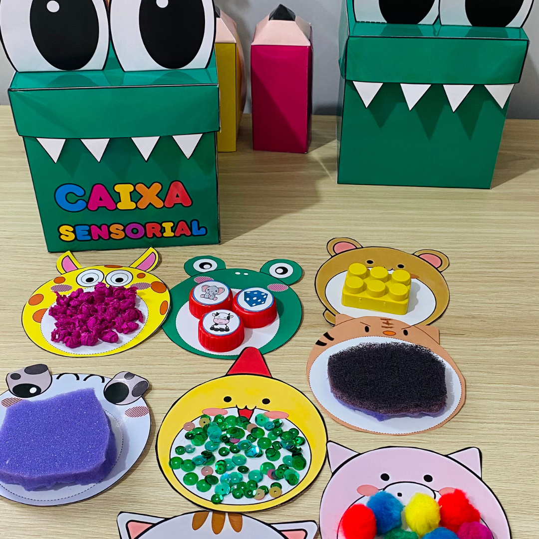 Caixa Sensorial - Explorando Texturas e Estimulando os Sentidos!