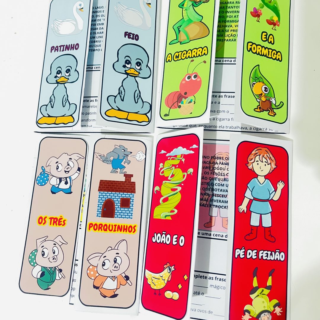 4 FLIPBOOKS INFANTIS COM INTERPRETAÇÃO DE TEXTO