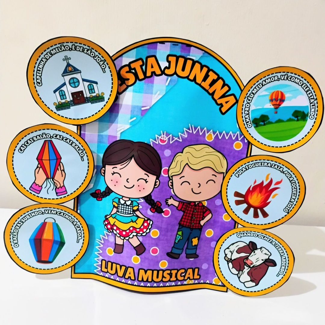 Luva musical Festa Junina