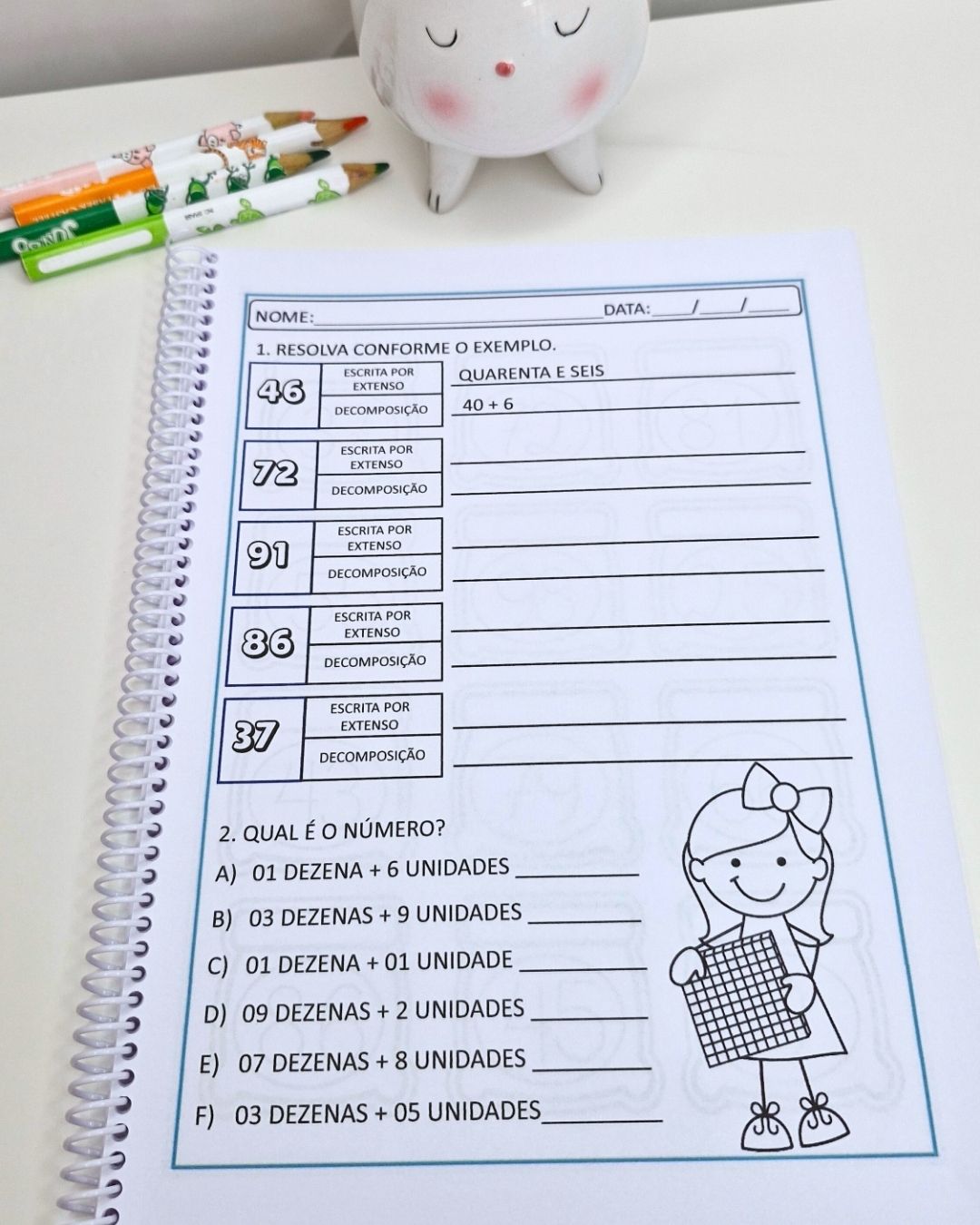26 Páginas de Atividades – Números até 100 - Imagem 2
