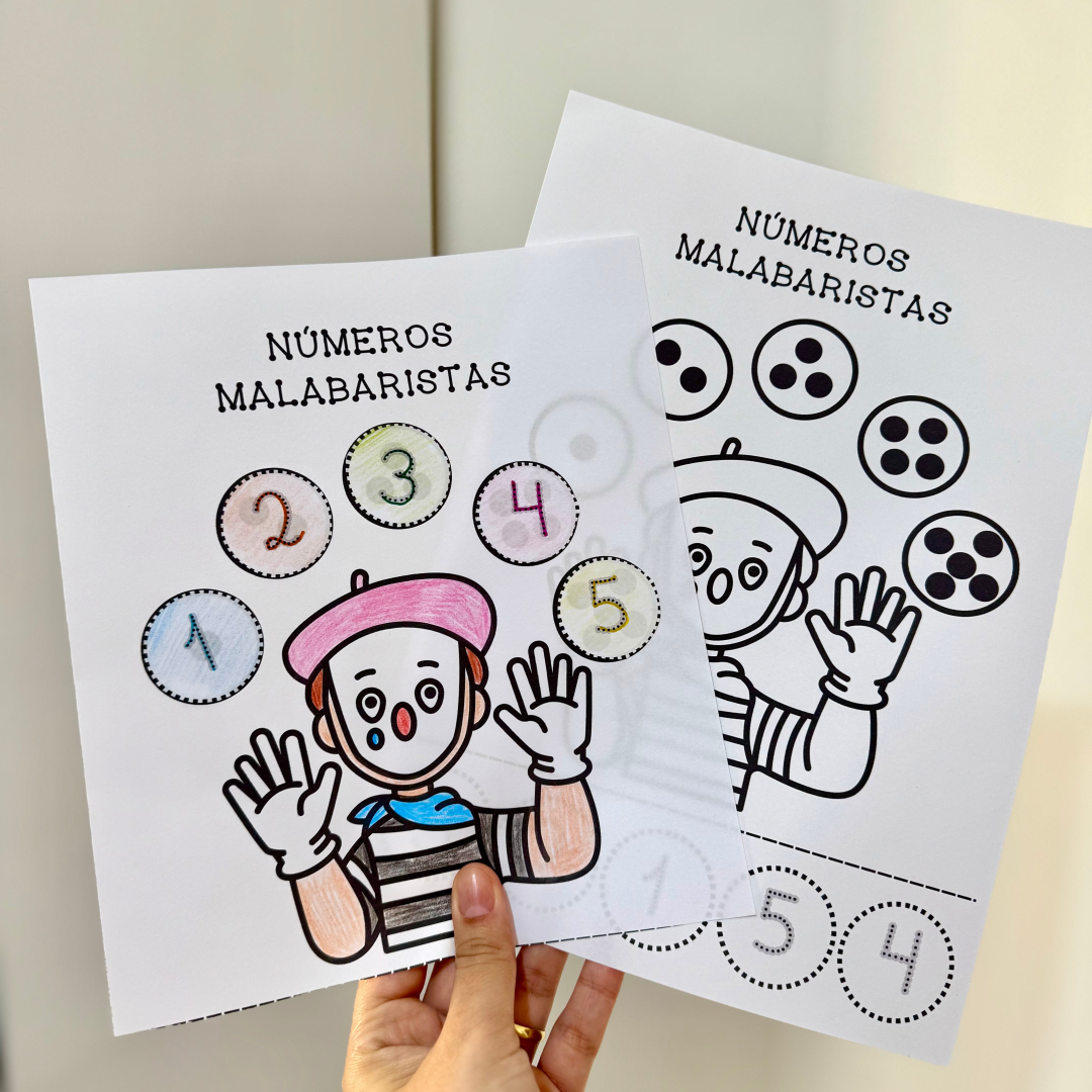 Atividade Números Malabaristas para trabalhar diversas habilidades com crianças da Educação Infantil.