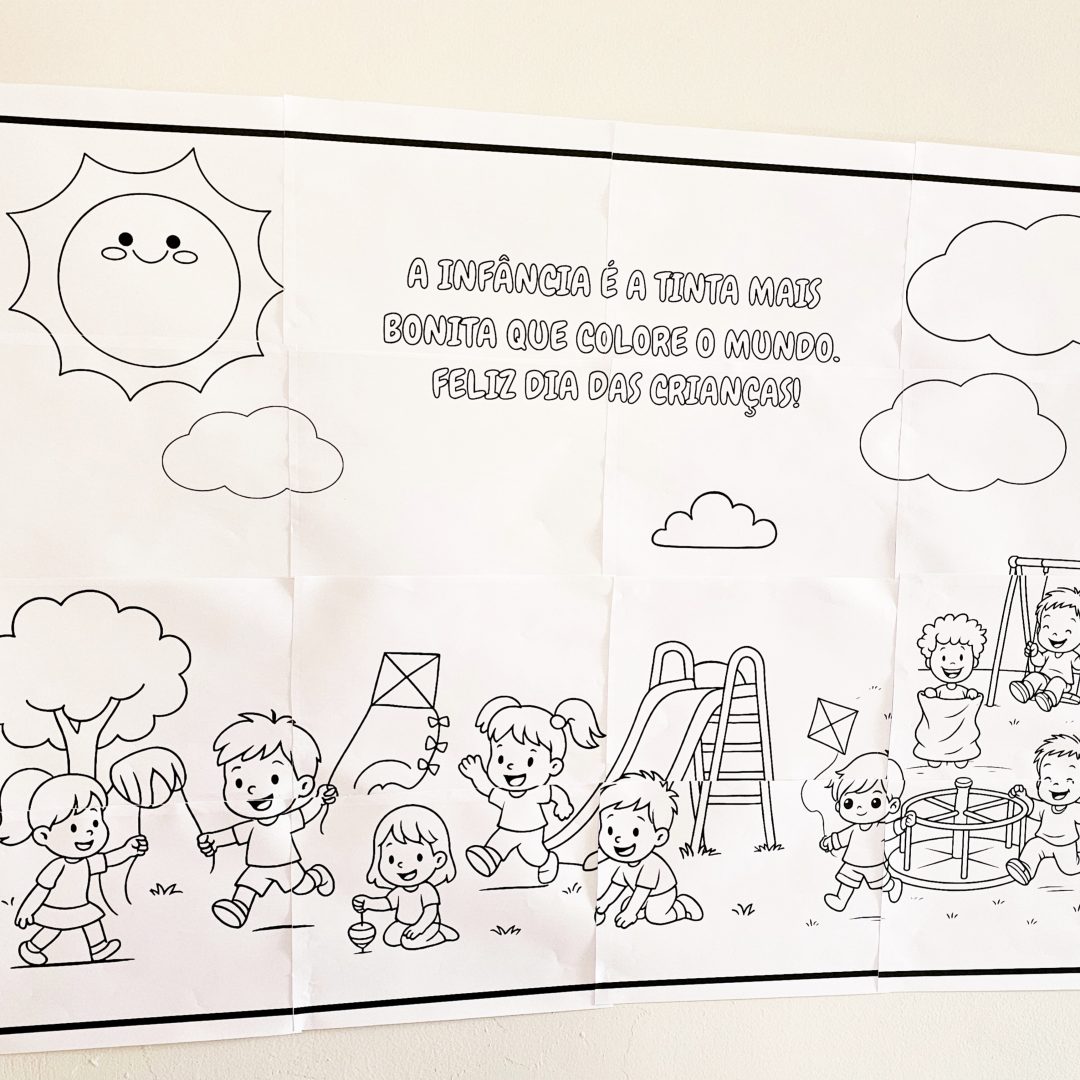 Painel para colorir Dia das Crianças 4x4