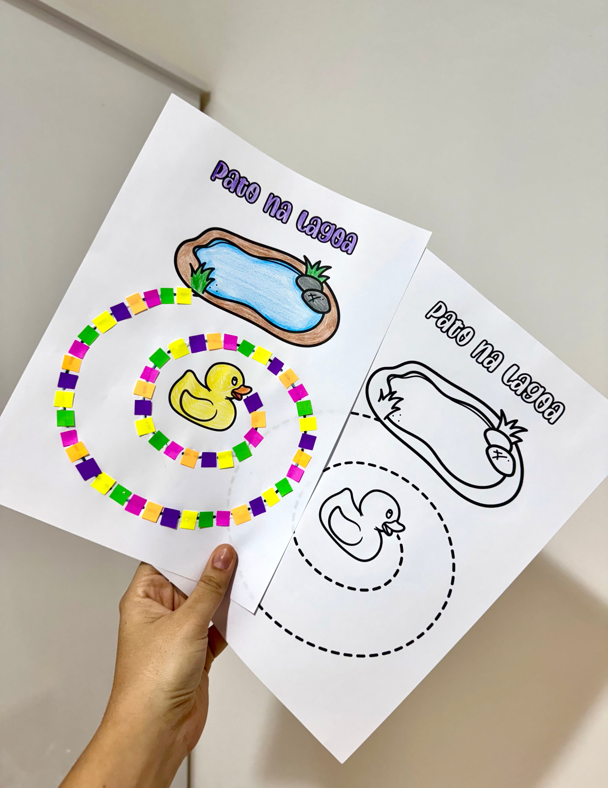 Atividade Pato na Lagoa para trabalhar diversas habilidades com crianças da Educação Infantil. - Imagem 3