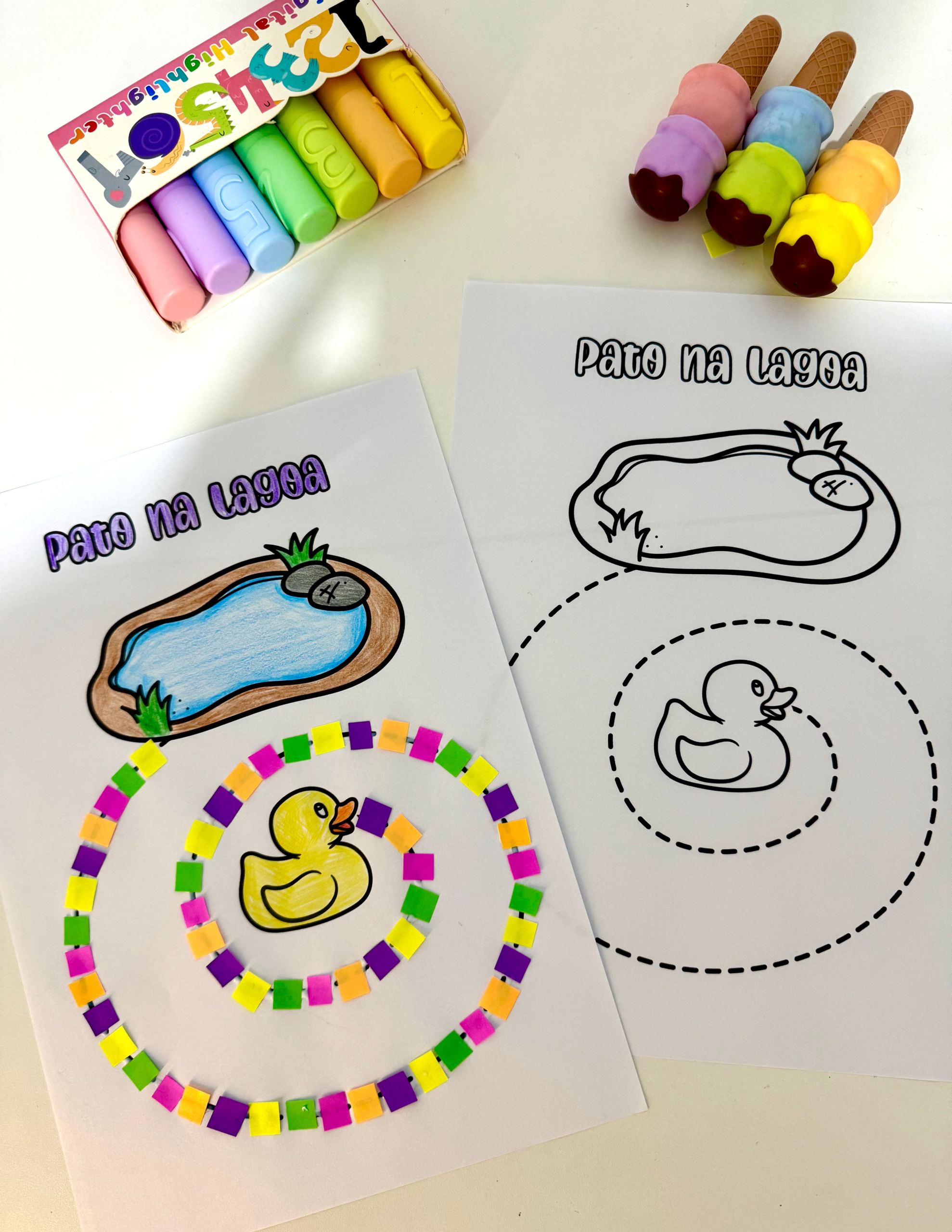 Atividade Pato na Lagoa para trabalhar diversas habilidades com crianças da Educação Infantil. - Imagem 4