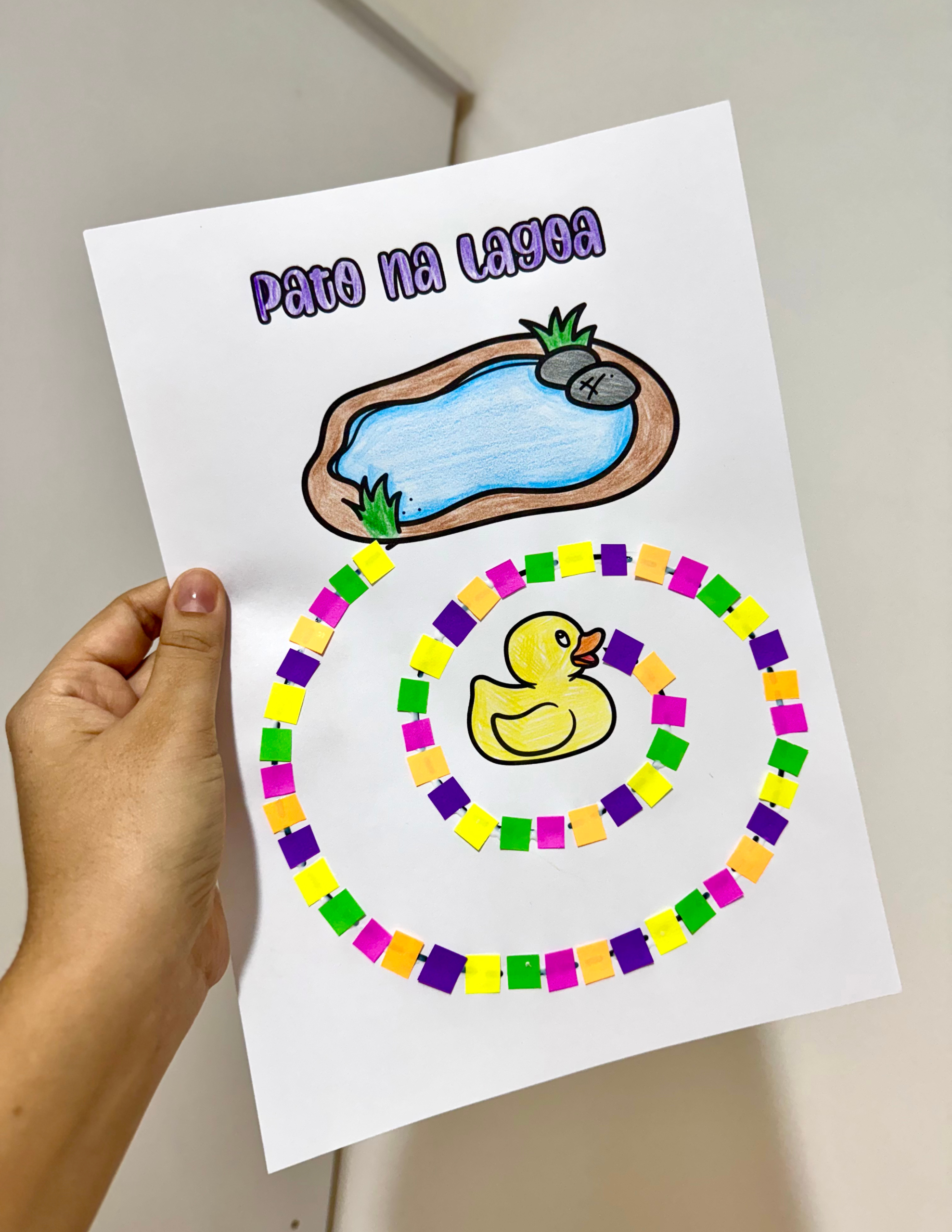 Atividade Pato na Lagoa para trabalhar diversas habilidades com crianças da Educação Infantil. - Imagem 6