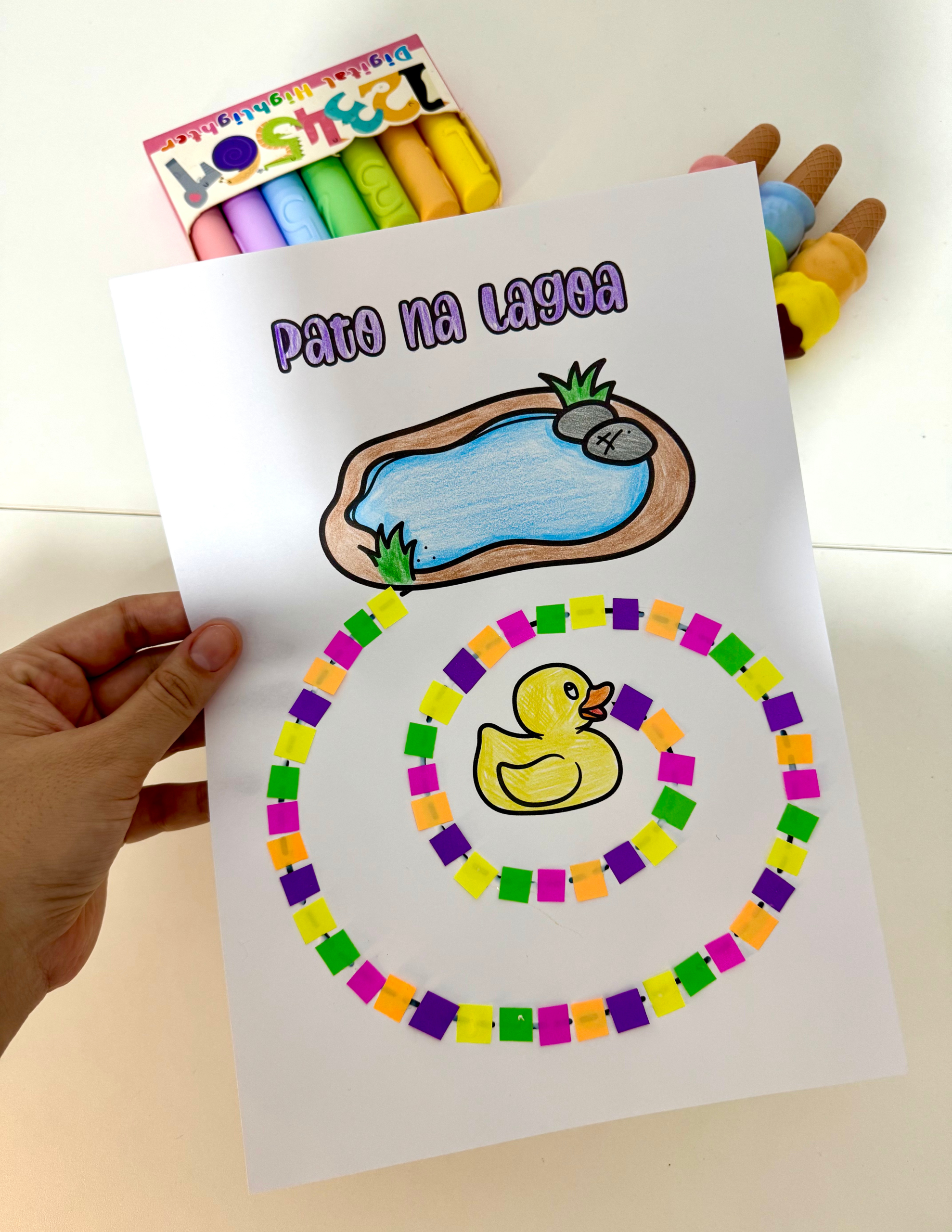 Atividade Pato na Lagoa para trabalhar diversas habilidades com crianças da Educação Infantil. - Imagem 7