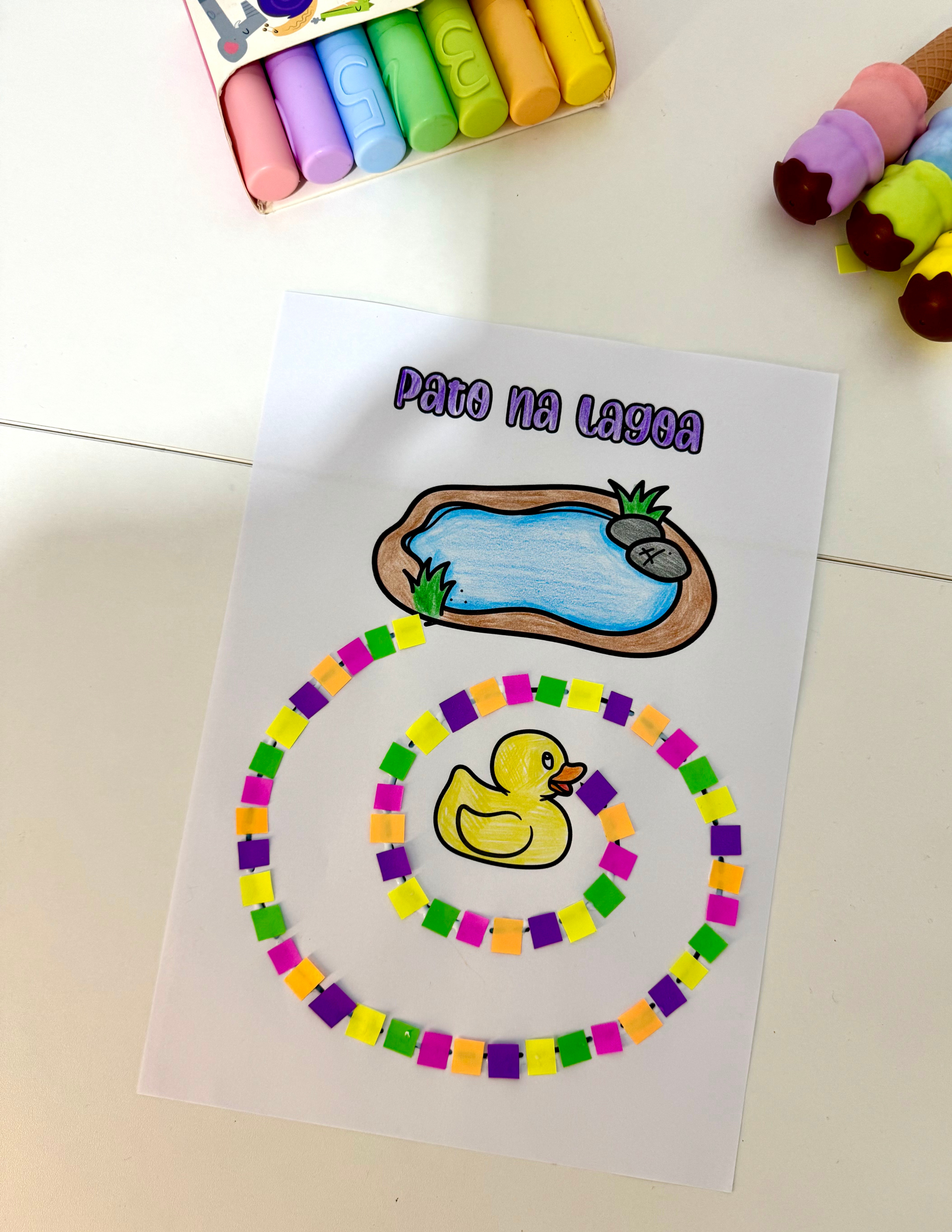 Atividade Pato na Lagoa para trabalhar diversas habilidades com crianças da Educação Infantil. - Imagem 8