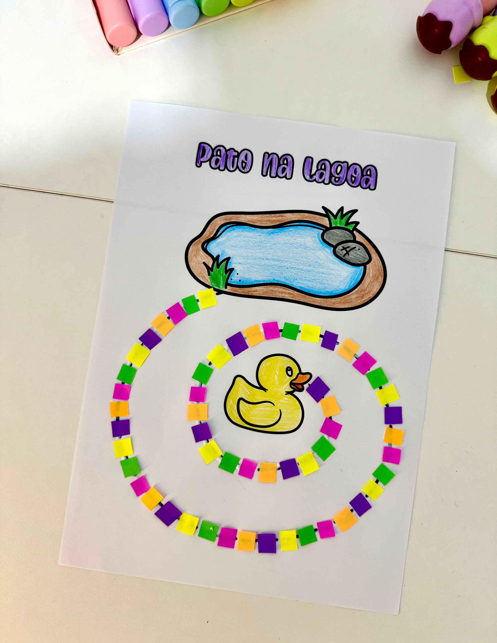Atividade Pato na Lagoa para trabalhar diversas habilidades com crianças da Educação Infantil. - Imagem 9