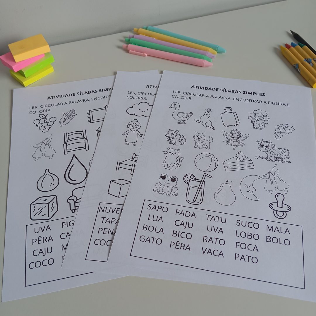 Atividade de Sílabas Simples