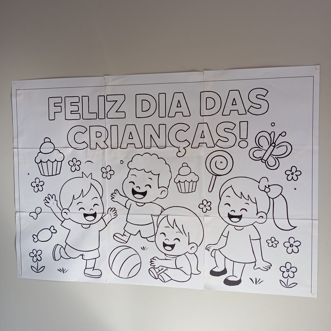 Painel Dia das crianças para Colorir