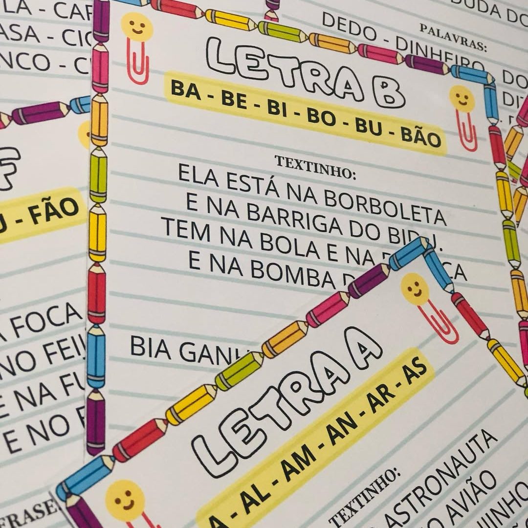 FICHAS DE LEITURA COMPLETAS DO A AO Z (SÍLABAS, TEXTINHOS)
