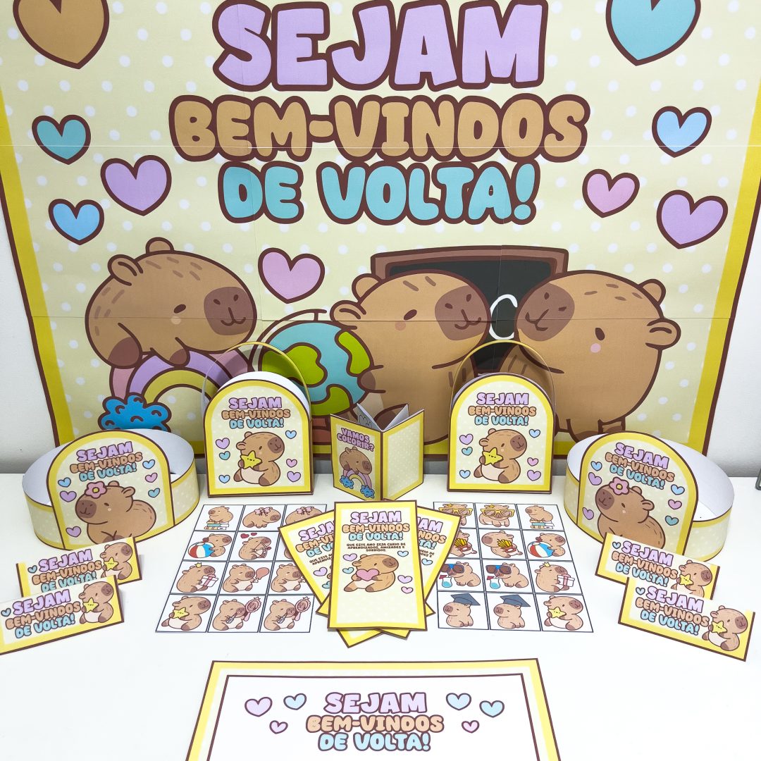 Kit Volta às Aulas – Tema Capivara Fofa