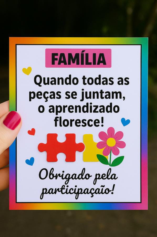 Cartões Exclusivos para Reunião de Pais