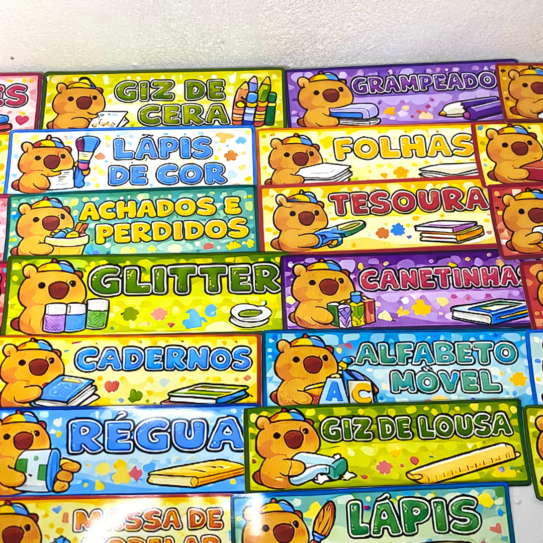 Etiquetas Organizadoras Capivara