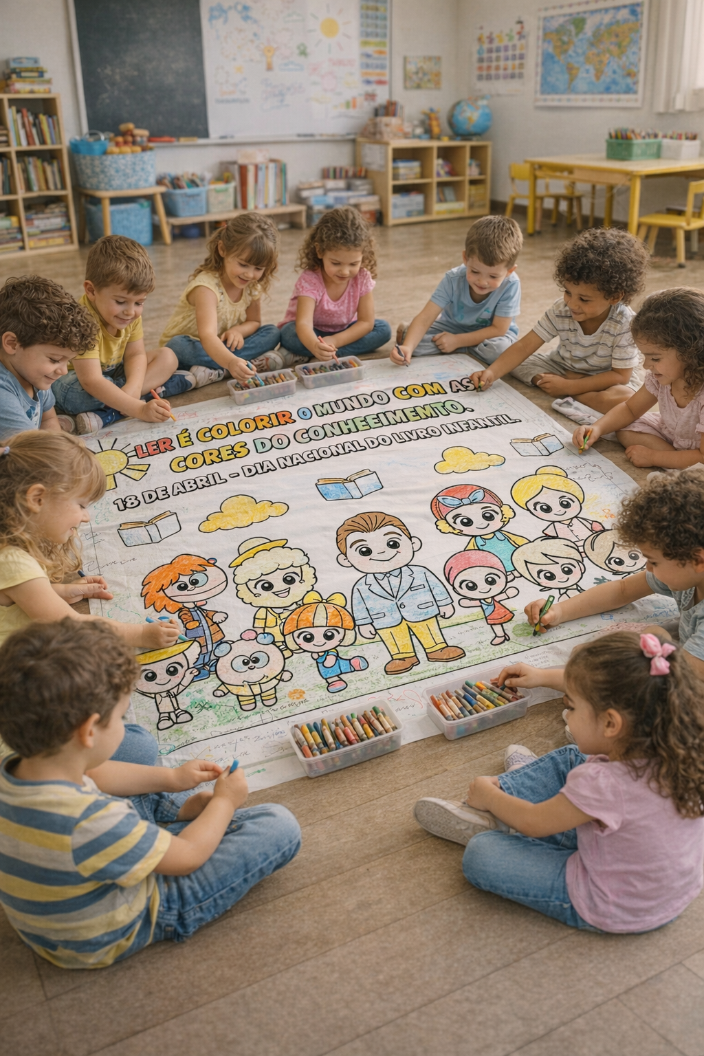 PAINEL INTERATIVO + FOLHINHA A4 PARA COLORIR – DIA NACIONAL DO LIVRO INFANTIL - Imagem 10