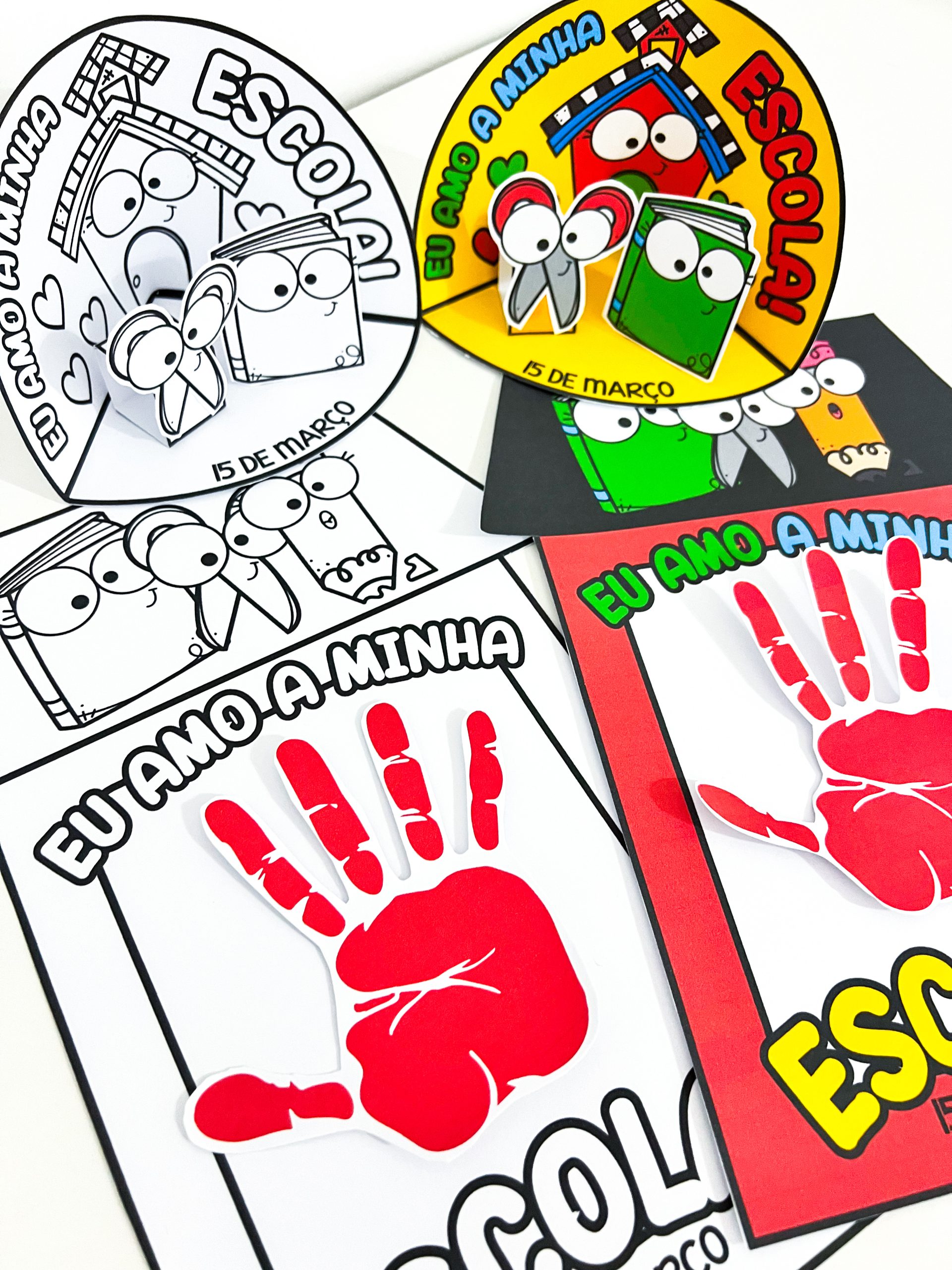 cenário 3D dia da escola