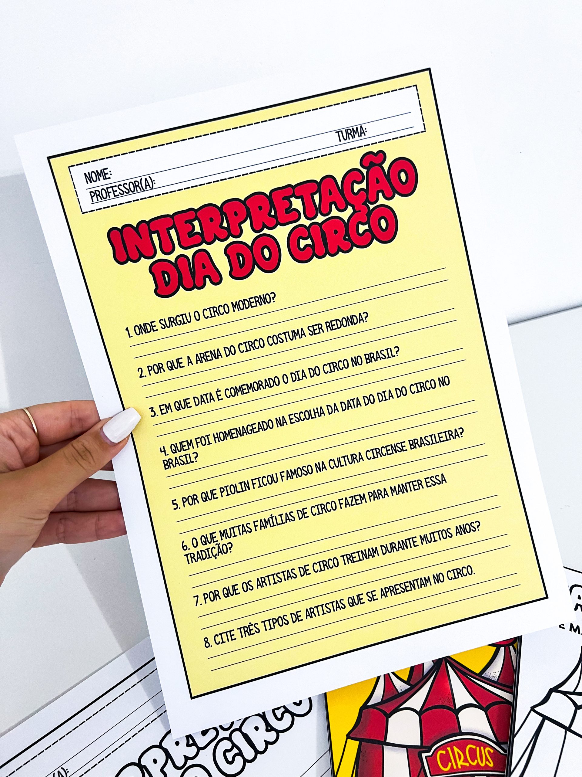 Flipbook Dia do Circo + Interpretação de Texto - Imagem 5