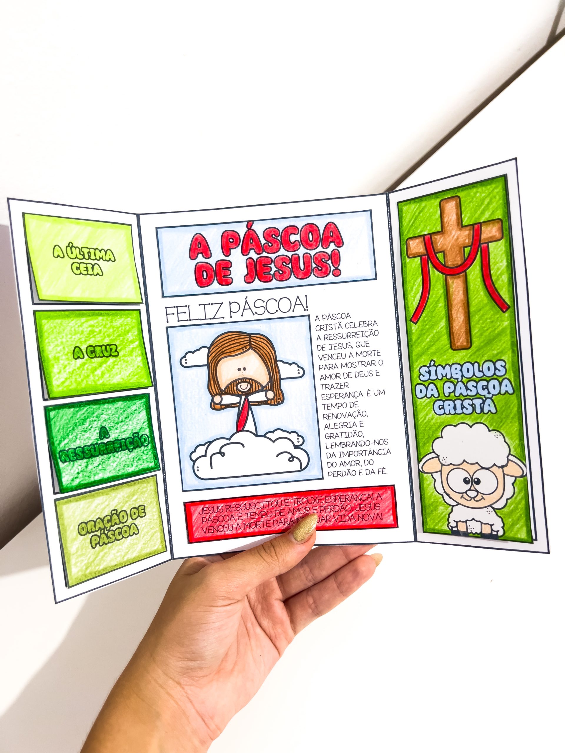 Lapbook Páscoa cristã - Preto e branco - Imagem 7