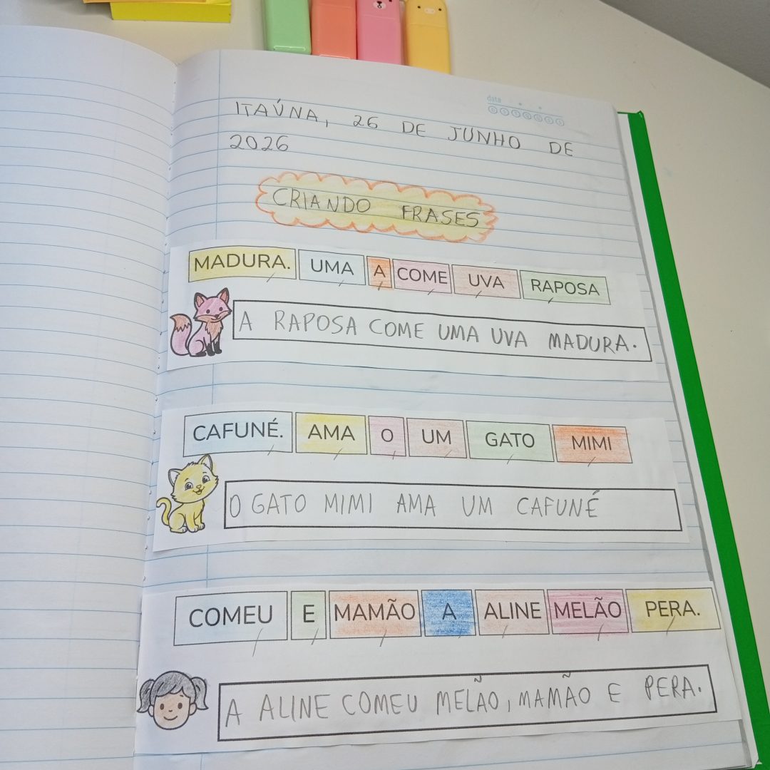 📚 Organizando as Frases – Ensino Fundamental (1º e 2º Ano)